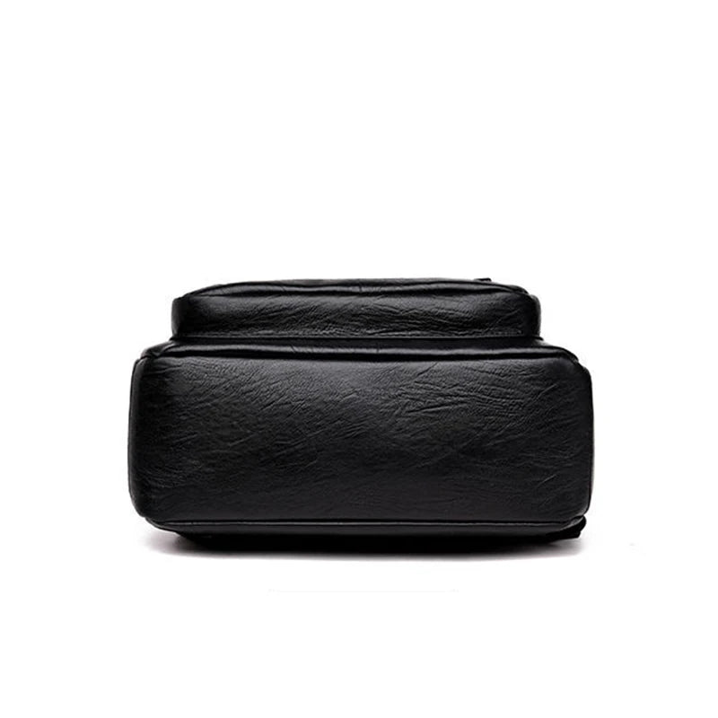 Damen Rucksack aus PU-Leder – Eleganter Freizeit- & Reiserucksack mit Reißverschluss