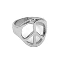 Peace Ring aus Edelstahl – Silberfarbener Ring mit Peace-Zeichen | Unisex Damen & Herren