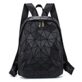 Damen Rucksack im geometrischen Design – Moderner Fashion Schul- & Reiserucksack aus PU-Leder