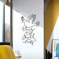 Friedenstaube Wandsticker – PVC Wandtattoo für Wohnzimmer, Flur & Türen