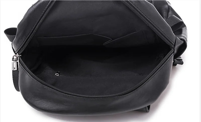 Damen Rucksack aus PU-Leder – Eleganter Freizeit- & Reiserucksack mit Reißverschluss