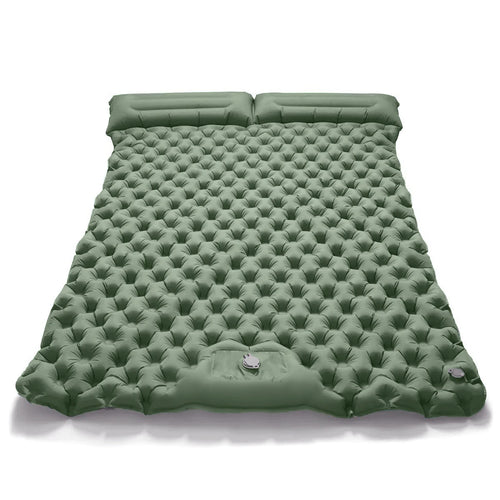 Doppel Camping-Isomatte mit integrierter Luftpumpe – Extra breite aufblasbare Schlafmatte aus TPU-Nylon – Ultraleicht & faltbar