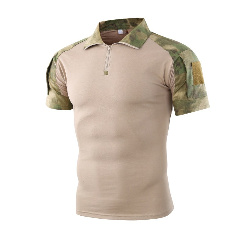 Herren Tactical T-Shirt – Kurzarm Outdoor Shirt aus Baumwoll-Polyester-Mix für Hiking, Camping & Freizeit