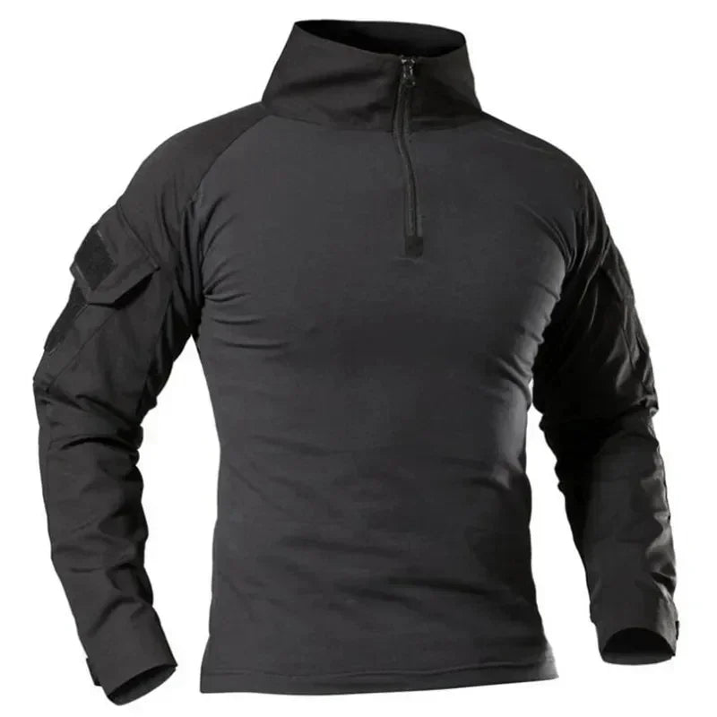 Taktisches Langarm Camouflage Shirt – Herren Outdoor Hunting & Hiking T-Shirt – Atmungsaktiv für Trekking, Airsoft & Camping