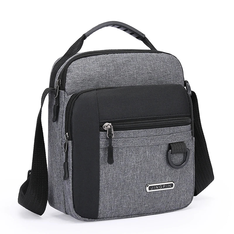 Herren Schultertasche mit großem Stauraum – Wasserdichte Business Crossbody Bag aus Oxford-Gewebe