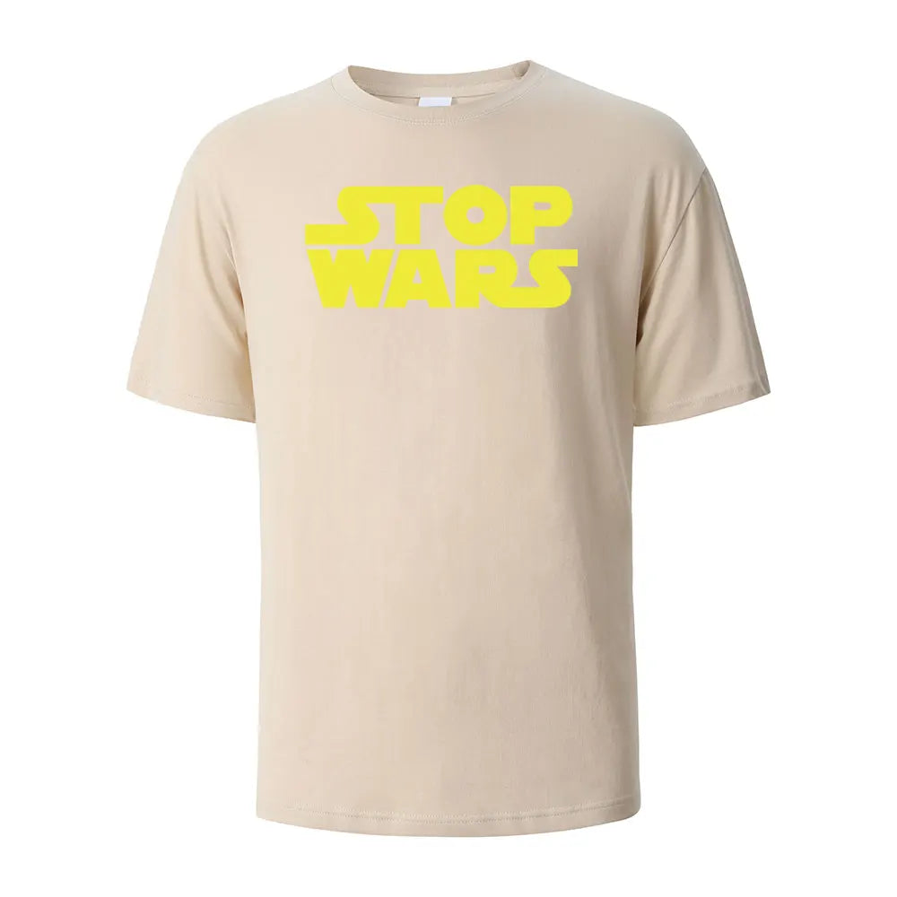 Stop Wars T-Shirt aus 100 % Baumwolle – Oversize Streetwear Shirt für Damen & Herren