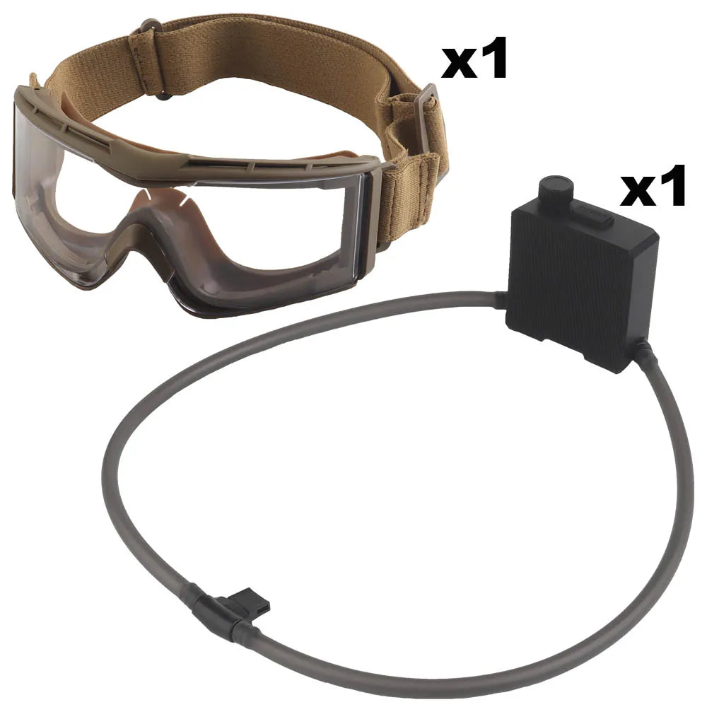 Anti-Beschlag-Set für Schutzbrillen – Defogger mit Lüfter für Airsoft, Motorrad, Ski & Outdoor