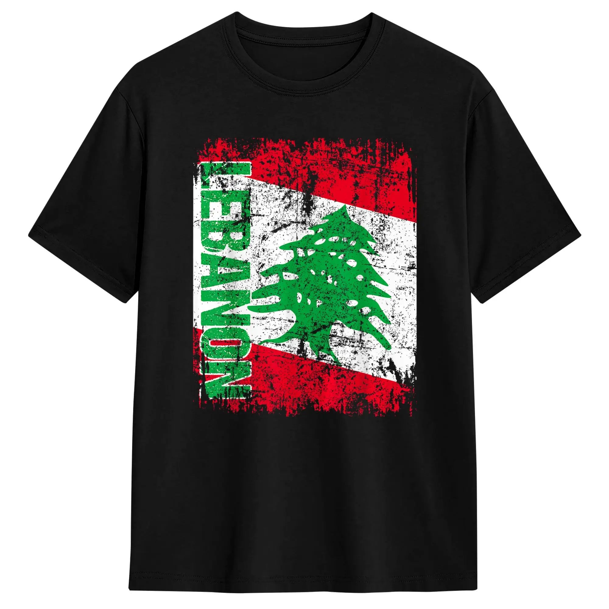 Libanon & Palästina T-Shirt aus 100 % Baumwolle – Unisex Kurzarmshirt mit Flaggen-Design