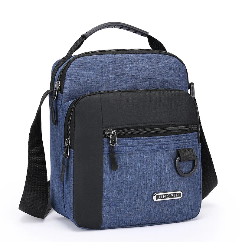Herren Schultertasche mit großem Stauraum – Wasserdichte Business Crossbody Bag aus Oxford-Gewebe