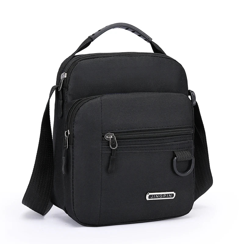 Herren Schultertasche mit großem Stauraum – Wasserdichte Business Crossbody Bag aus Oxford-Gewebe