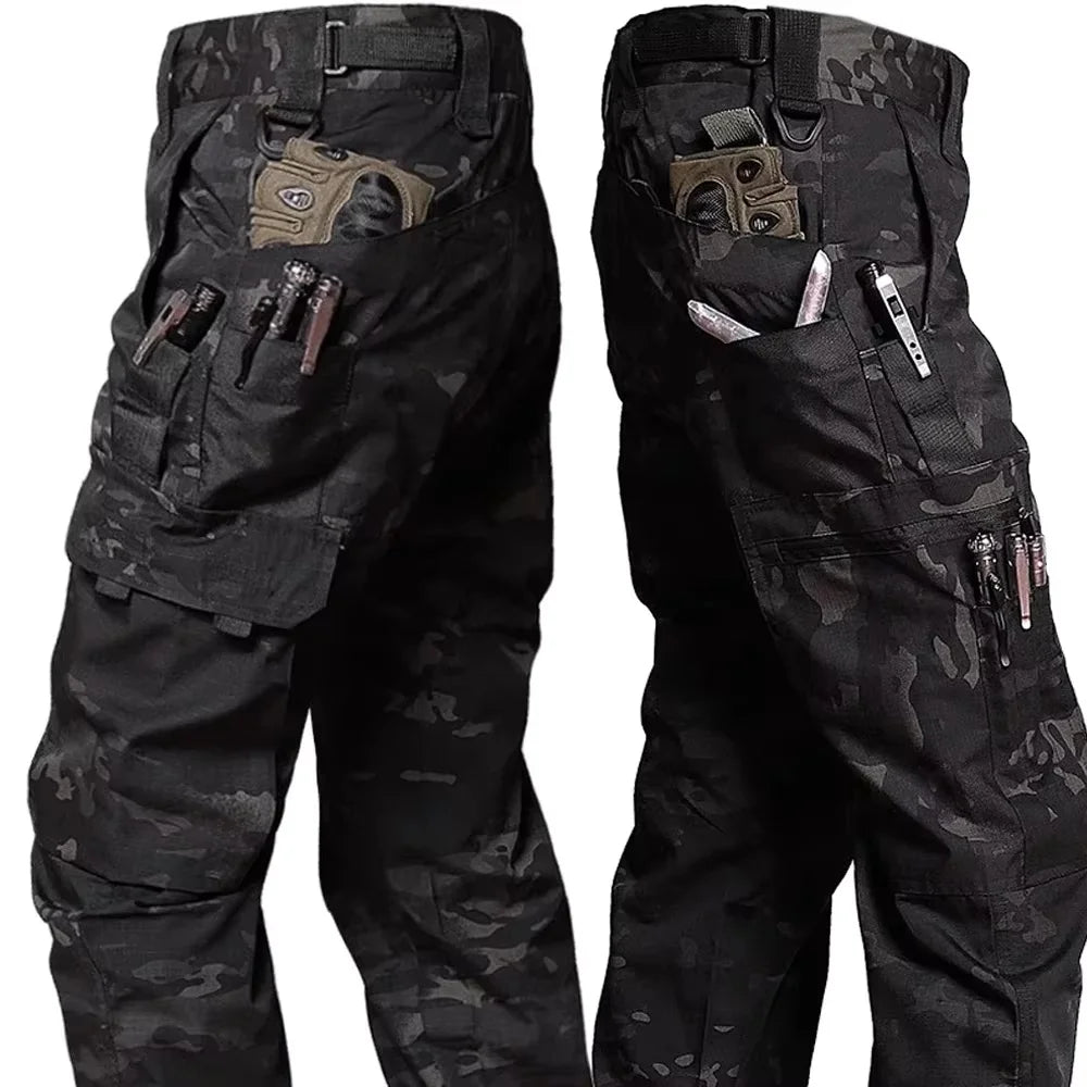 Taktische wasserdichte Cargo-Hose Herren – Outdoor Combat Hose mit Mehreren Taschen für Camping & Hiking
