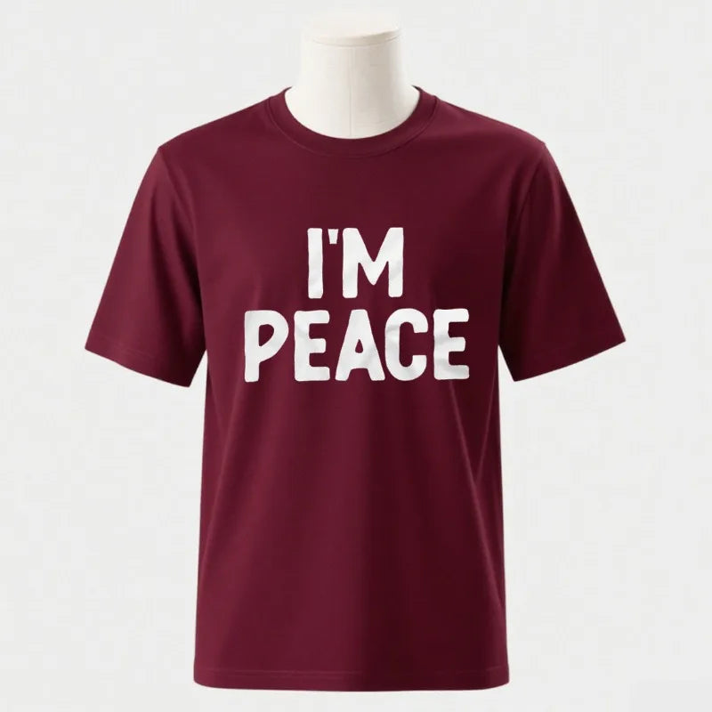 I Come in Peace / I Am Peace T-Shirt – Lustiges Statement-Shirt aus Baumwolle für Damen & Herren
