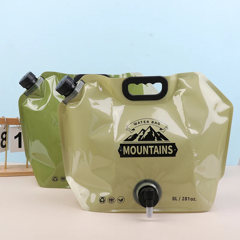 Faltbarer 8L Wasserkanister mit Zapfhahn – Tragbarer Wasserbehälter für Camping, Outdoor & Reisen
