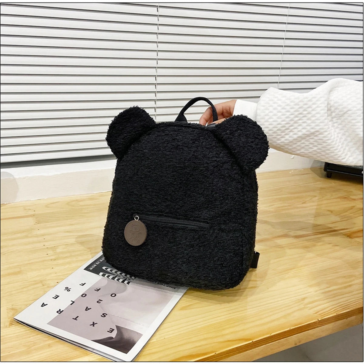 Plüsch Rucksack mit Bärenohren – Kuscheliger Damen- & Kinderrucksack im Korean Style