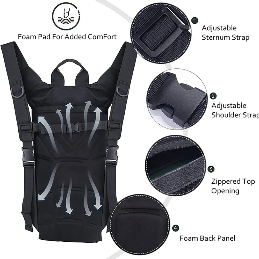 Taktischer Trinkrucksack 3L – Hydration Backpack für Camping, Wandern, Radfahren & Outdoor