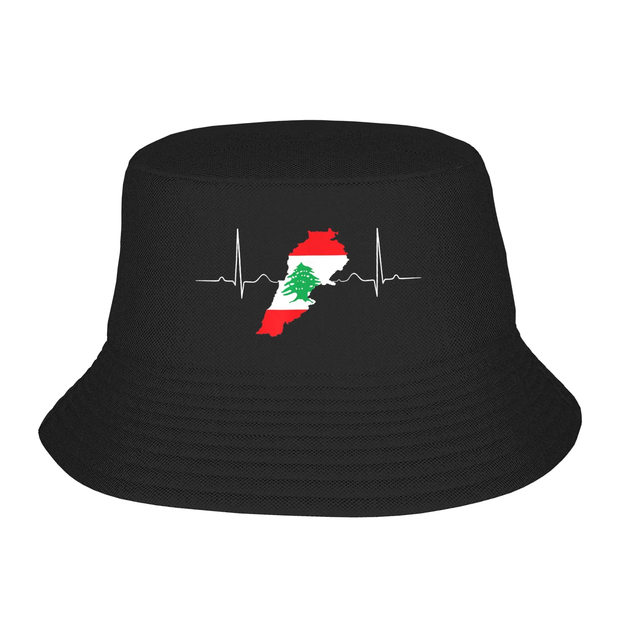 Libanon Bucket Hat mit arabischem Schriftzug & Landkarten-Design – Fischerhut mit UV-Schutz – Unisex