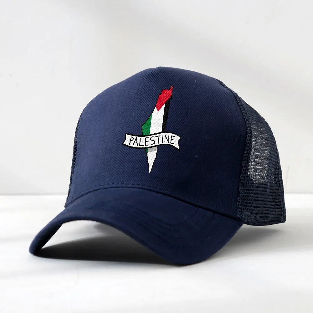 Palästina Baseball Cap – Snapback Cap mit Karten- & Flaggenmotiv | Atmungsame Unisex Kappe