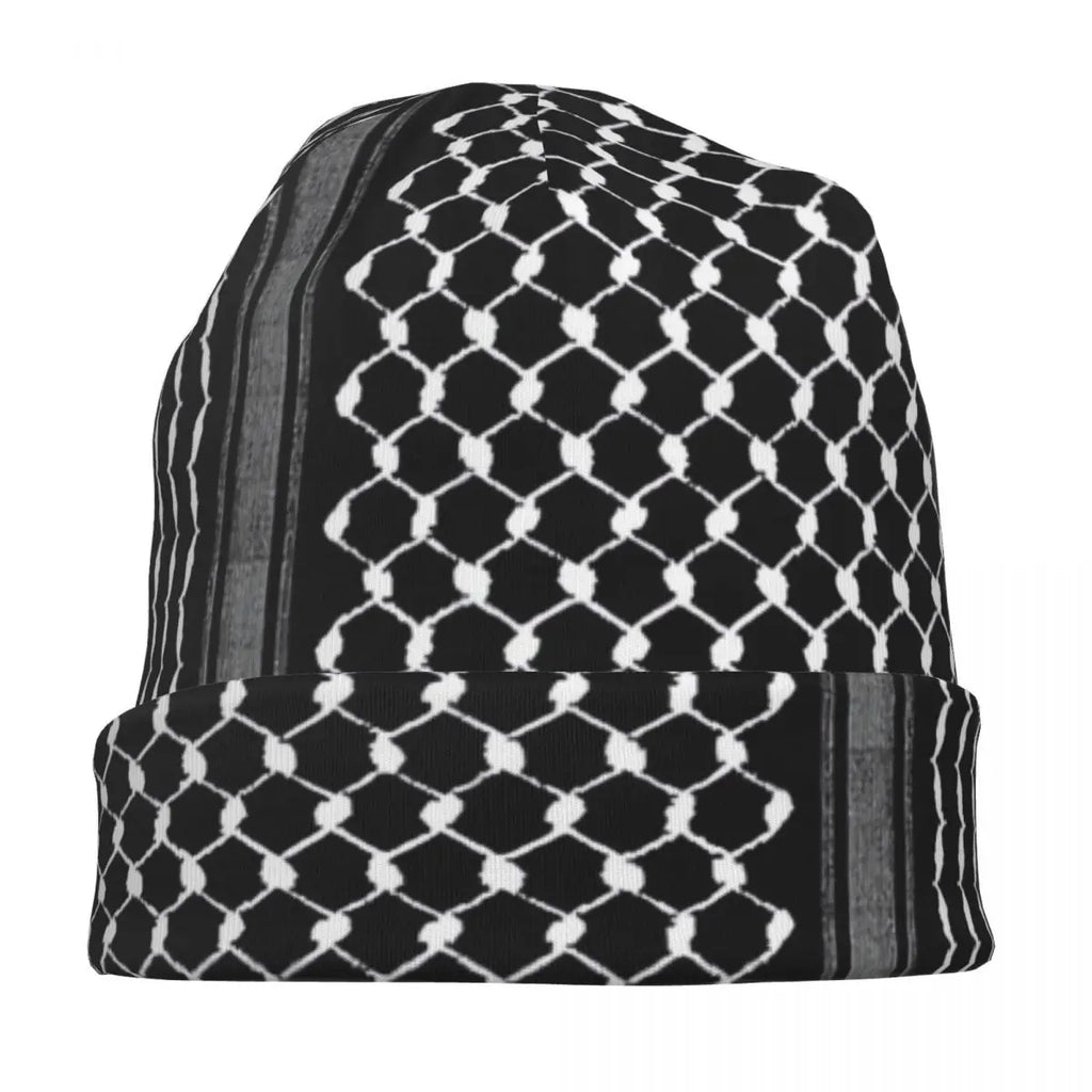 Palästina Beanie – Unisex Strickmütze mit traditionellem Muster