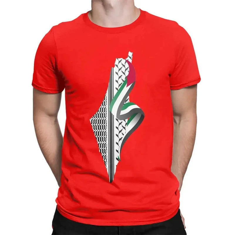 Palästina T-Shirt mit Flaggenmotiv – 3D Print Kurzarm Shirt – Unisex Streetwear für Damen, Herren & Kinder