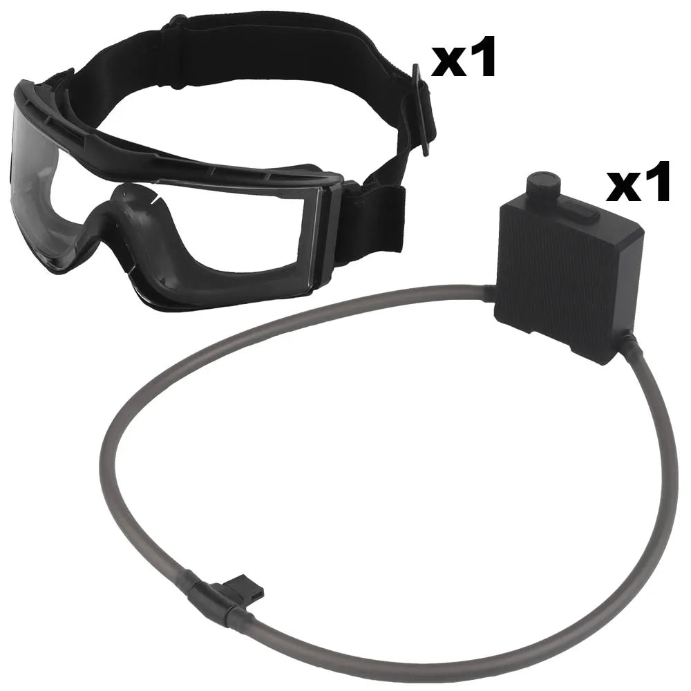 Anti-Beschlag-Set für Schutzbrillen – Defogger mit Lüfter für Airsoft, Motorrad, Ski & Outdoor