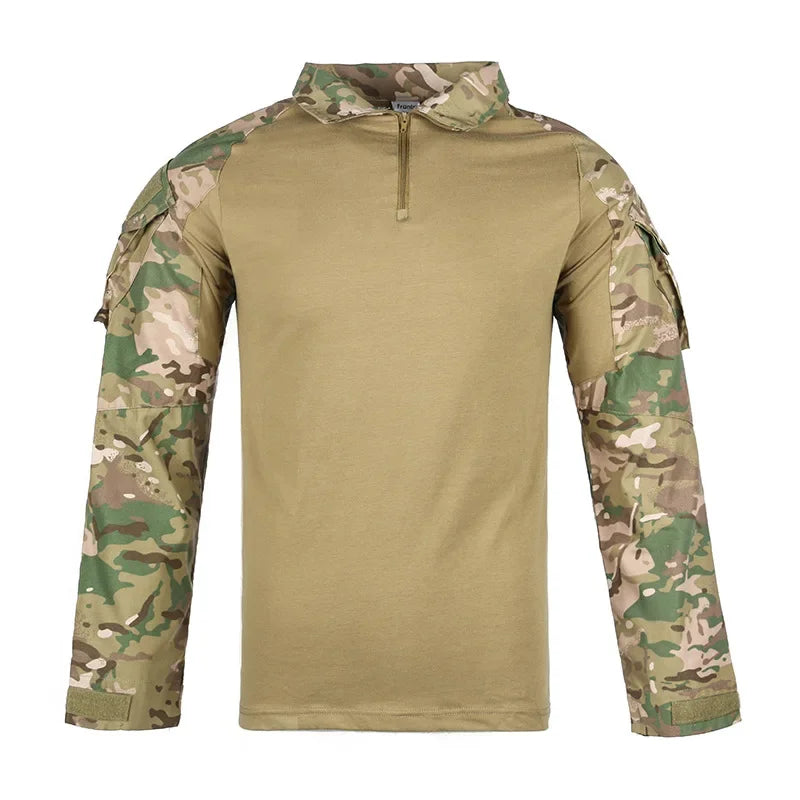 Taktisches Langarm Outdoor Shirt – Herren Tactical Combat Shirt – Atmungsaktiv für Wandern, Jagd & Camping – Größen S–XXXL