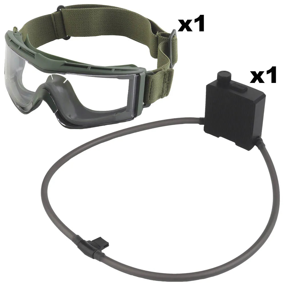 Anti-Beschlag-Set für Schutzbrillen – Defogger mit Lüfter für Airsoft, Motorrad, Ski & Outdoor