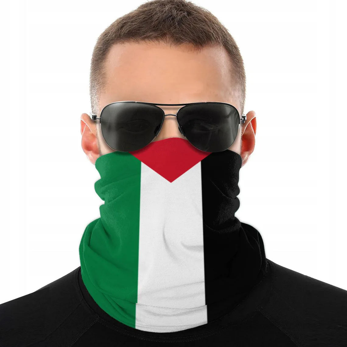 Palästina Multifunktionstuch – Nahtloser Schlauchschal mit Flaggenmotiv | Halstuch, Gesichtsschutz & Stirnband