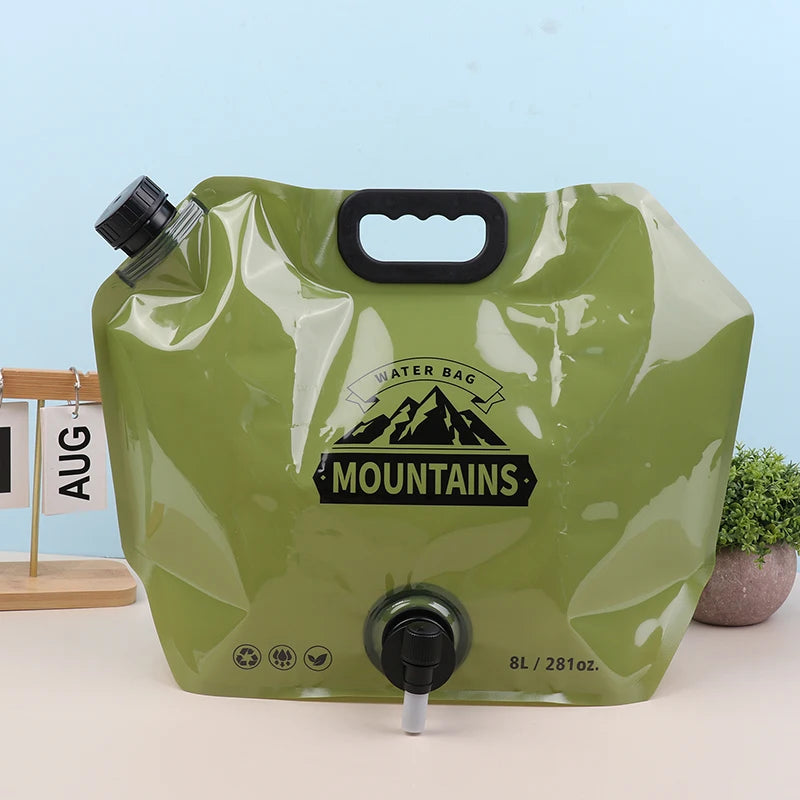 Faltbarer 8L Wasserkanister mit Zapfhahn – Tragbarer Wasserbehälter für Camping, Outdoor & Reisen
