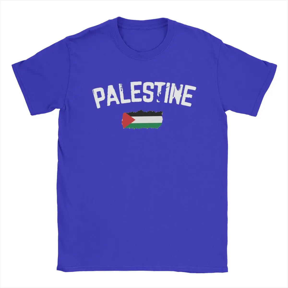 Herren T-Shirt mit Palästina-Flaggenmotiv – 100 % Baumwolle | Kurzarm Casual Shirt