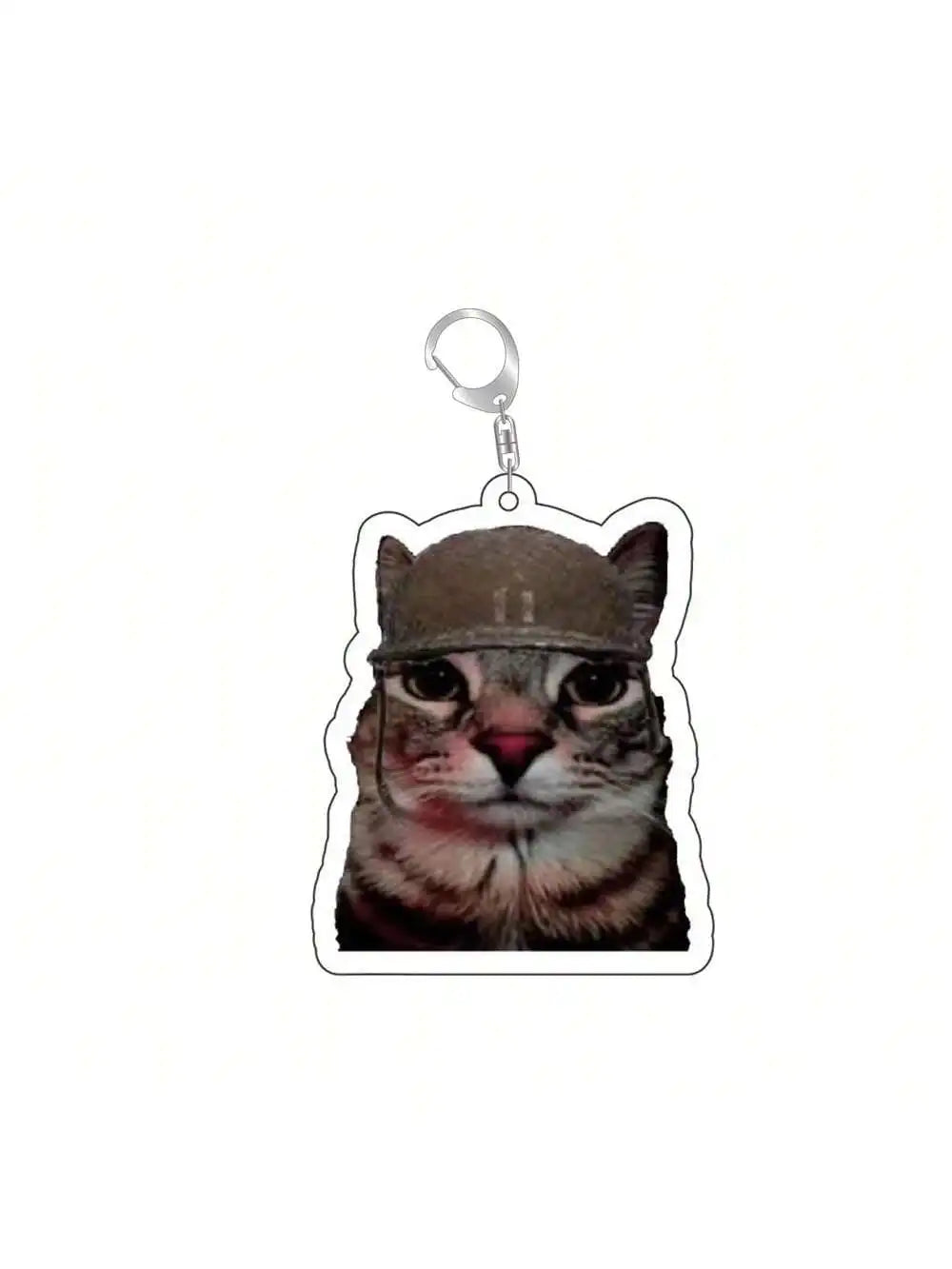 Lustiger Meme Schlüsselanhänger – Acryl Anhänger mit Katze oder Hund – Schlüsselring für Tasche, Auto & Smartphone