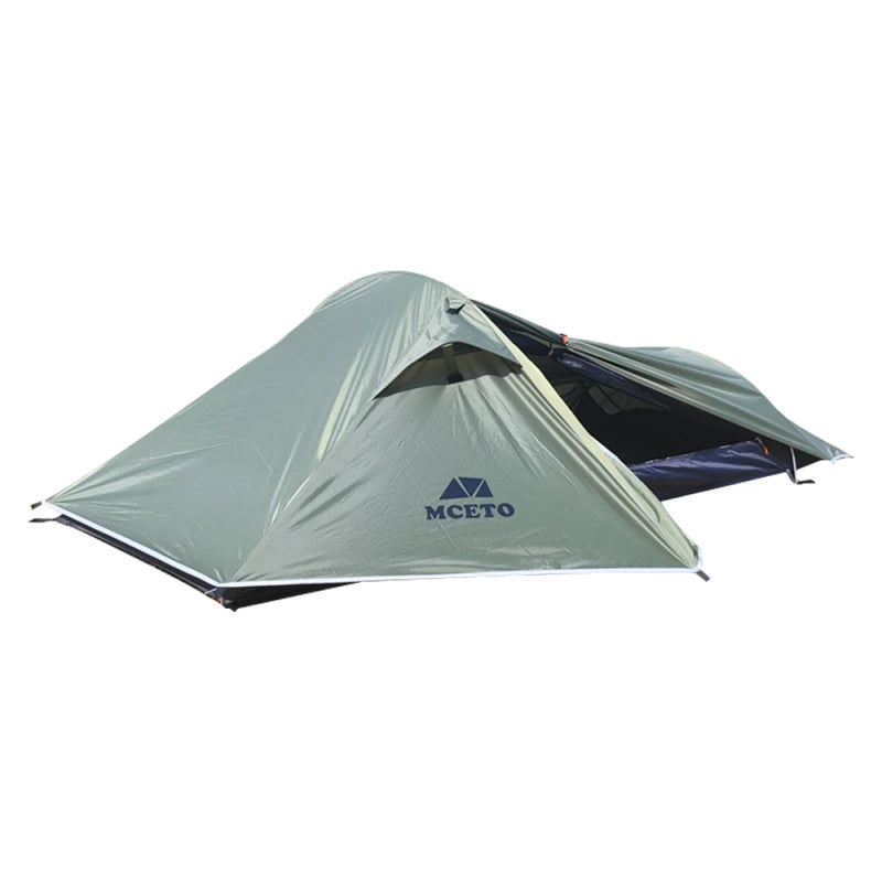 Ultraleichtes 1-Personen Campingzelt – 4-Jahreszeiten Trekkingzelt mit Aluminiumgestänge & wasserdichtem Boden