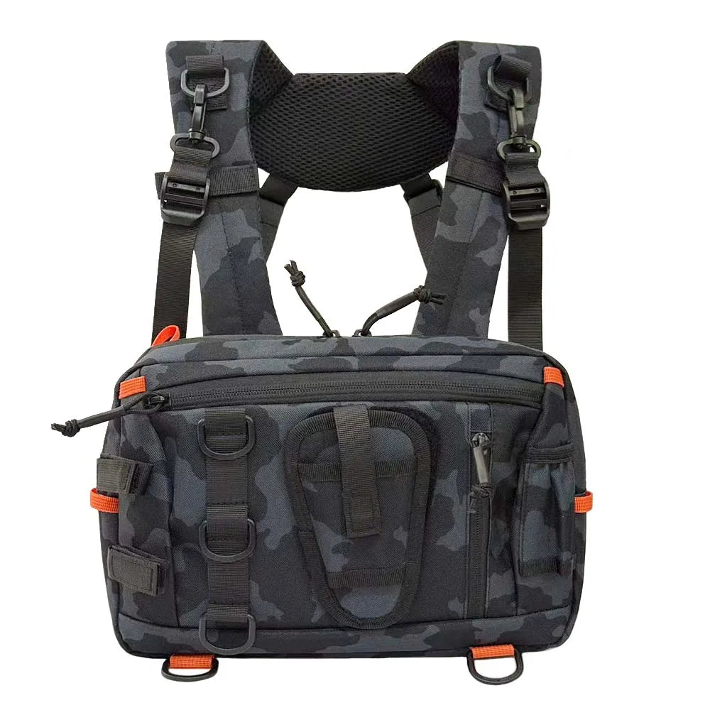 Taktische Brusttasche aus Nylon – Multifunktionale Chest Bag für Wandern, Radfahren, Angeln & Outdoor