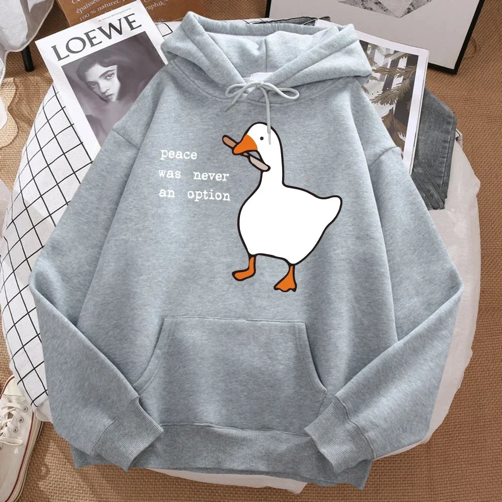 Peace Was Never An Option Hoodie – Oversize Kapuzenpullover Herren & Damen | Warmer Streetwear Hoodie