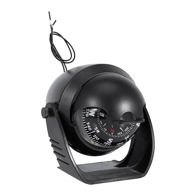 Marine-Kompass mit LED-Beleuchtung – Wasserdichter Boots- & Fahrzeugkompass für Navigation