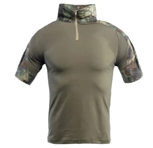 Herren Tactical T-Shirt – Kurzarm Outdoor Shirt aus Baumwoll-Polyester-Mix für Hiking, Camping & Freizeit