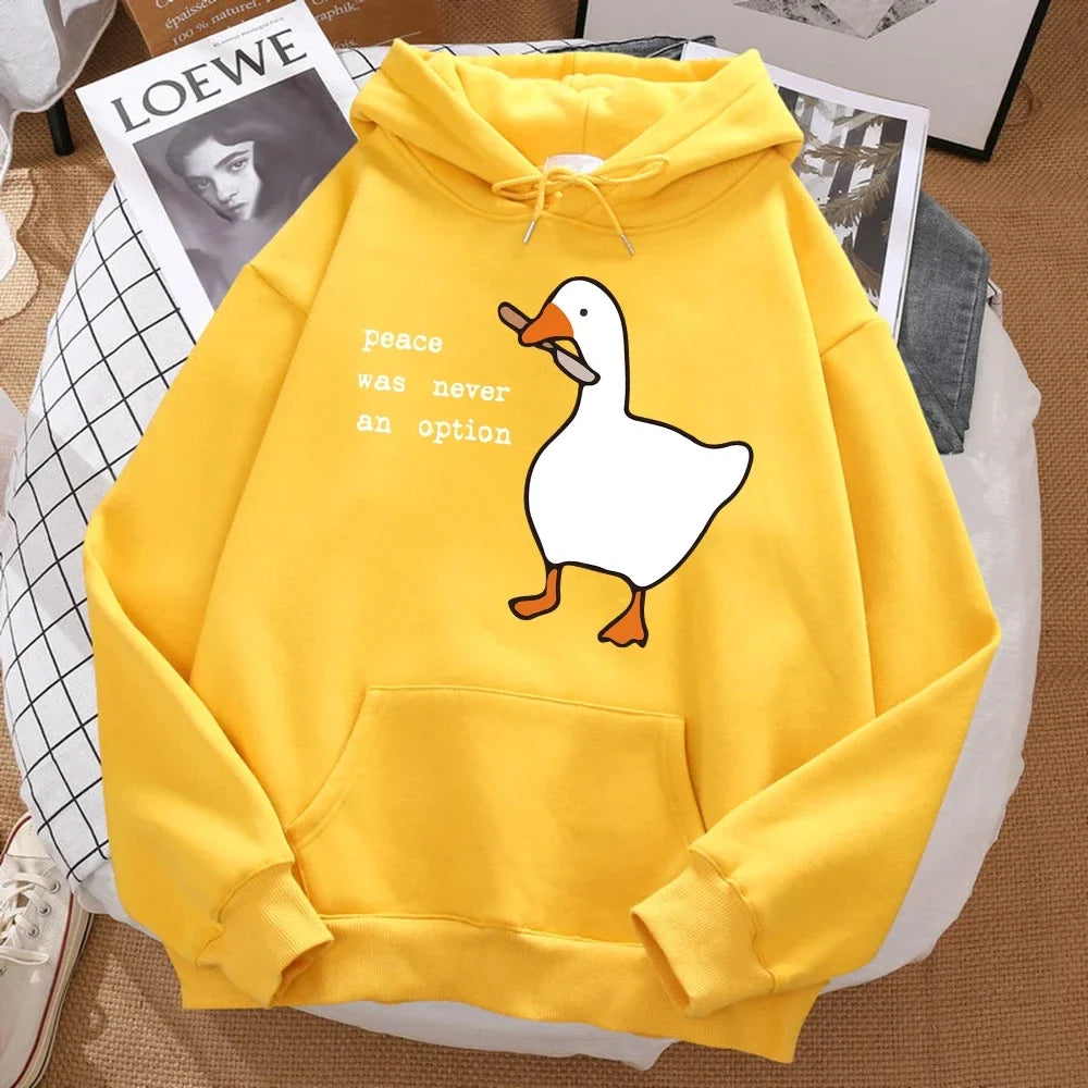 Peace Was Never An Option Hoodie – Oversize Kapuzenpullover Herren & Damen | Warmer Streetwear Hoodie