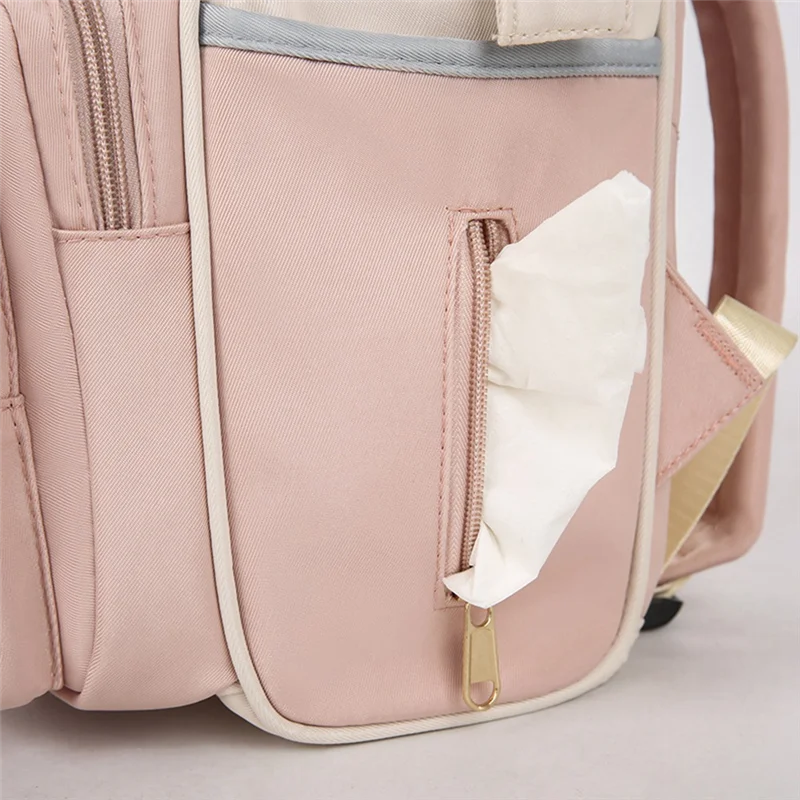 Baby Wickelrucksack – Großer Mommy Backpack mit isolierten Flaschenfächern & Kinderwagenbefestigung
