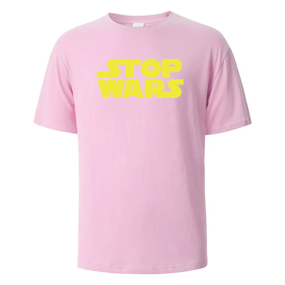 Stop Wars T-Shirt aus 100 % Baumwolle – Oversize Streetwear Shirt für Damen & Herren