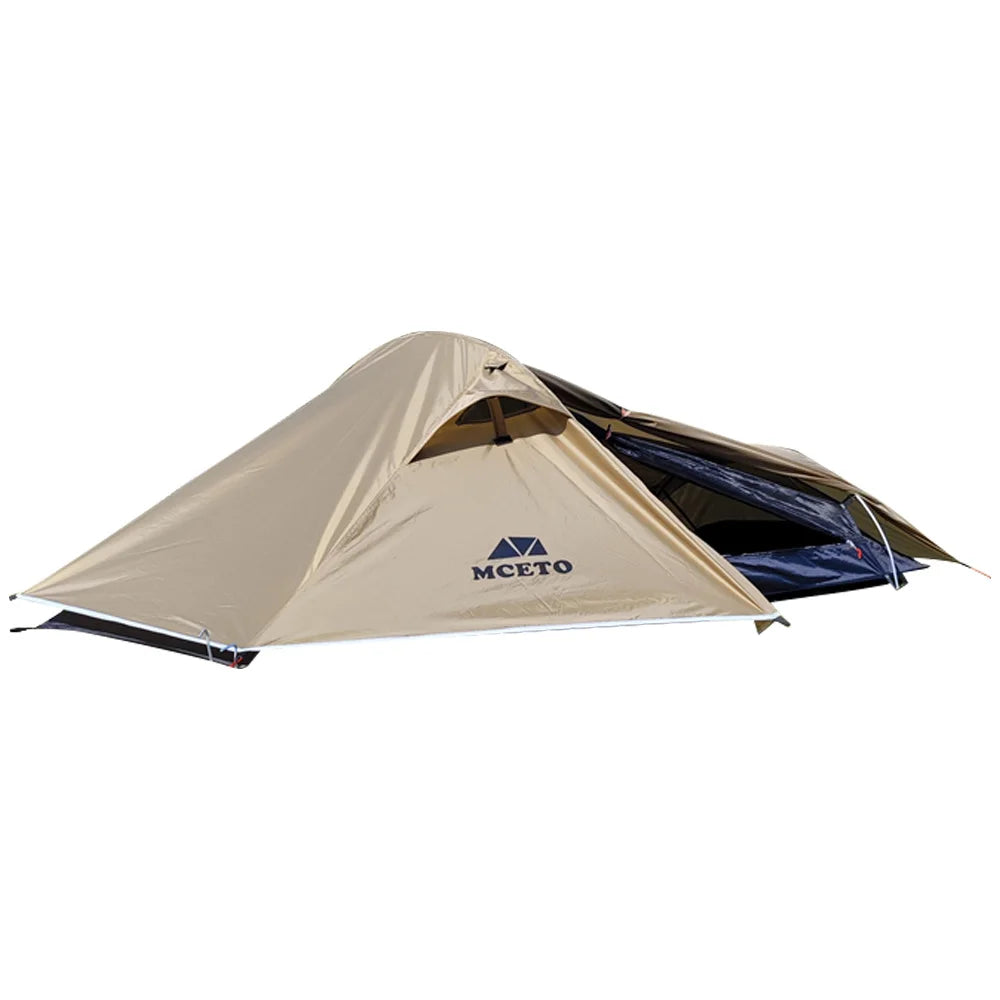 Ultraleichtes 1-Personen Campingzelt – 4-Jahreszeiten Trekkingzelt mit Aluminiumgestänge & wasserdichtem Boden