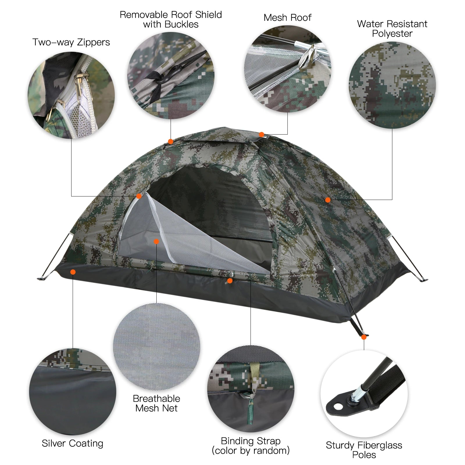 Pop-Up Campingzelt mit UV-Schutz UPF 30+ – Leichtes Outdoor Zelt für Strand, Camping & Garten – 2 Größen