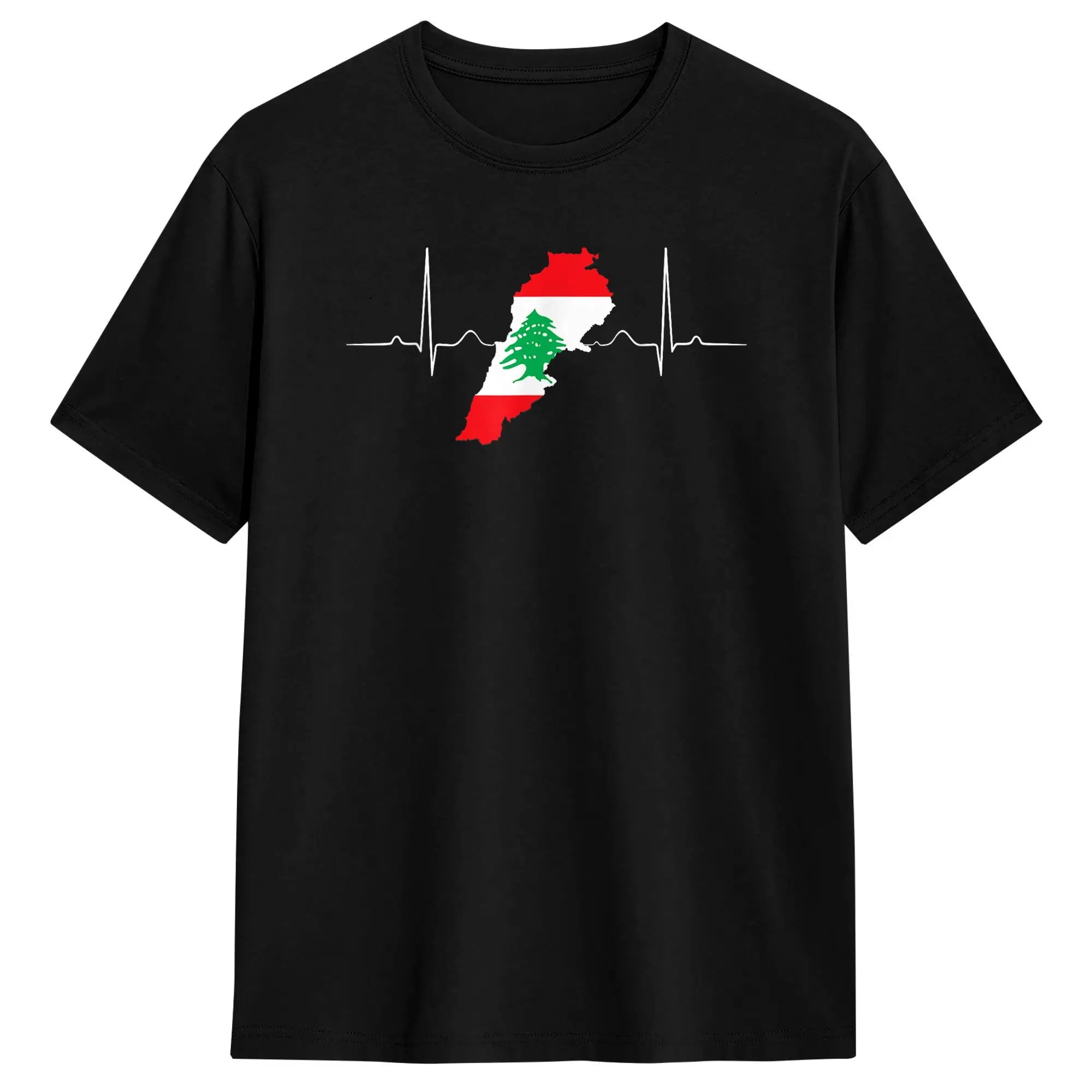 Libanon & Palästina T-Shirt aus 100 % Baumwolle – Unisex Kurzarmshirt mit Flaggen-Design