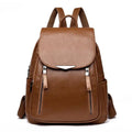 Damen Rucksack aus PU-Leder – Eleganter Freizeit- & Reiserucksack mit Reißverschluss