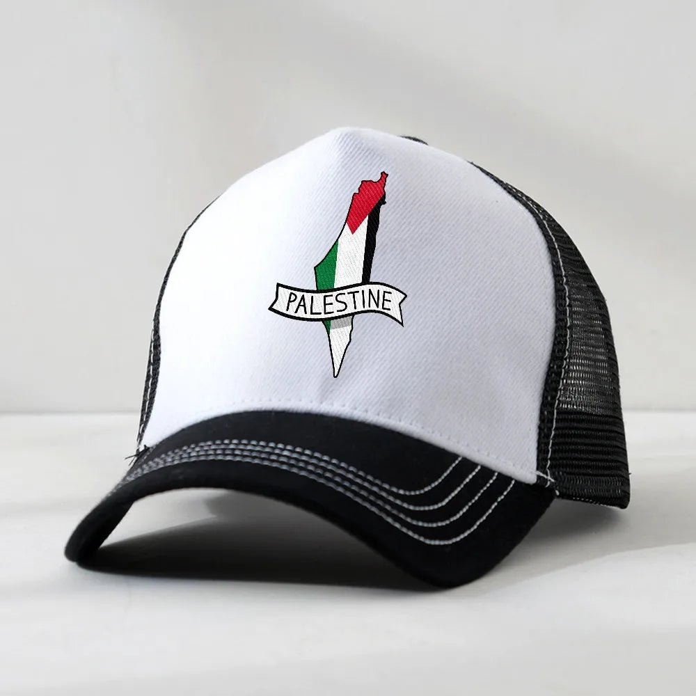Palästina Baseball Cap – Snapback Cap mit Karten- & Flaggenmotiv | Atmungsame Unisex Kappe