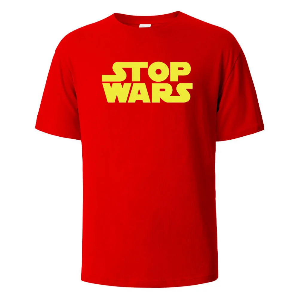 Stop Wars T-Shirt aus 100 % Baumwolle – Oversize Streetwear Shirt für Damen & Herren