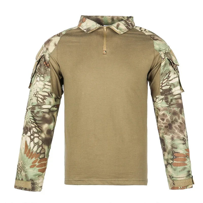 Taktisches Langarm Outdoor Shirt – Herren Tactical Combat Shirt – Atmungsaktiv für Wandern, Jagd & Camping – Größen S–XXXL