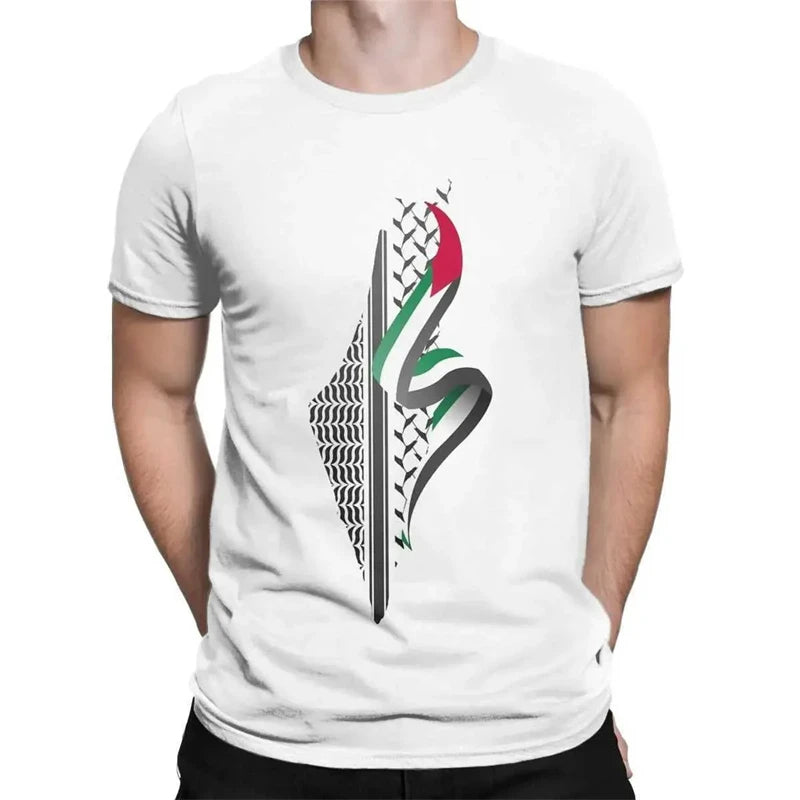Palästina T-Shirt mit Flaggenmotiv – 3D Print Kurzarm Shirt – Unisex Streetwear für Damen, Herren & Kinder