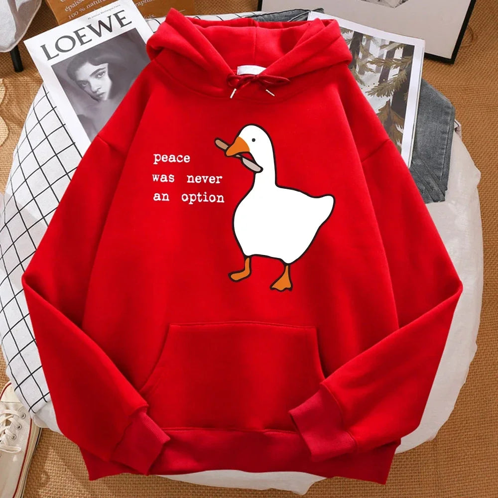 Peace Was Never An Option Hoodie – Oversize Kapuzenpullover Herren & Damen | Warmer Streetwear Hoodie
