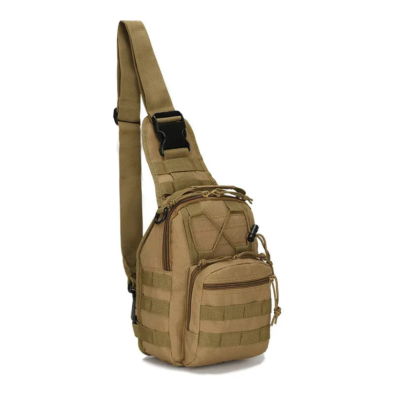 Taktischer Schulterrucksack 600D – EDC Outdoor Sling Bag – Wasserabweisender Daypack für Wandern, Camping & Alltag