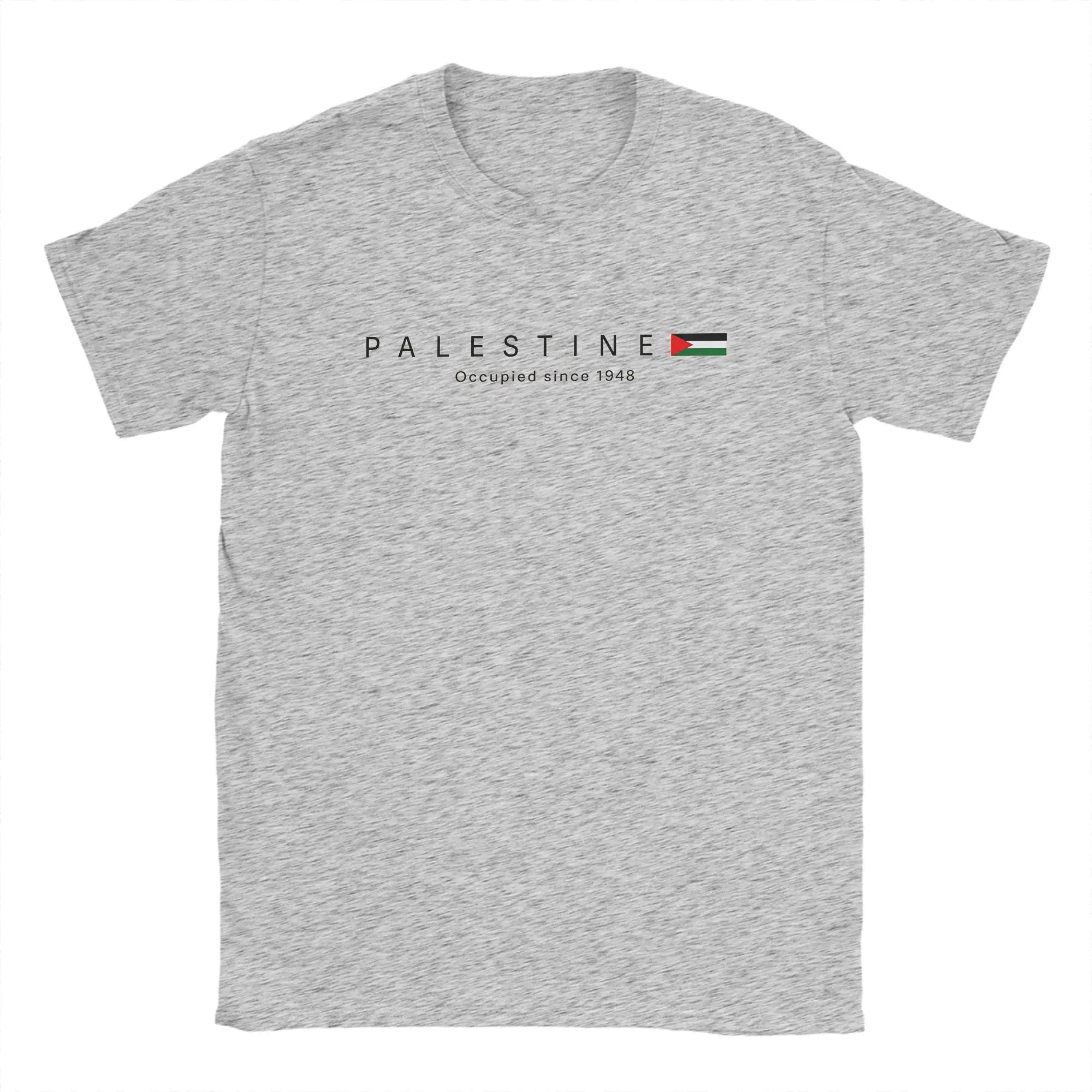 Palästina Flagge T-Shirt Herren – Baumwoll-Shirt mit Palästina-Karte, Rundhals, Sommer Streetwear, Kurzarm, Große Größen