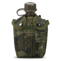 1 Liter Outdoor Feldflasche mit Filz-Hülle – Militär Trinkflasche für Camping, Wandern & Trekking